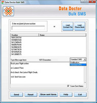 PDA Bulk Messages Software screenshot